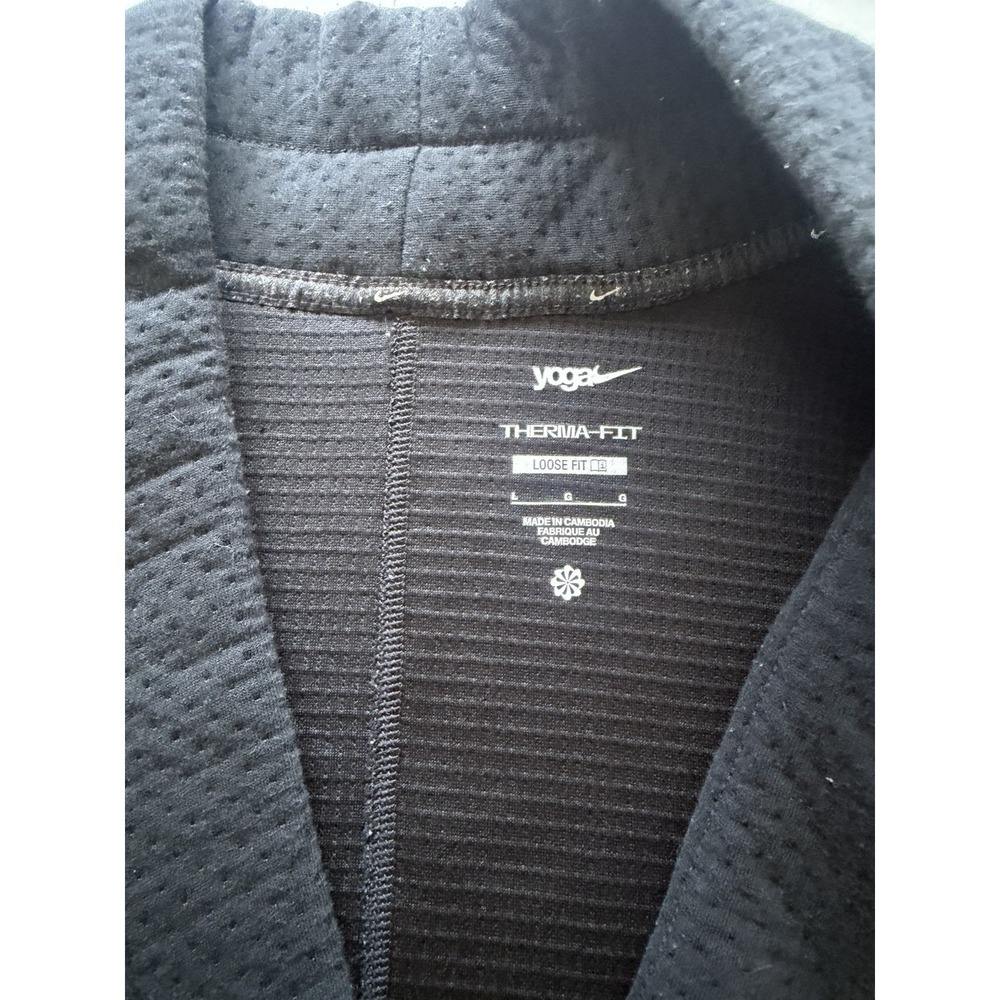 Nike Yoga Therma-Fit Fleece Top Jacket DQ6693-410 Sz: Large Black - Picture 2 of 11
